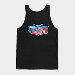 Flag Shield- Brushed Steel Tank Top